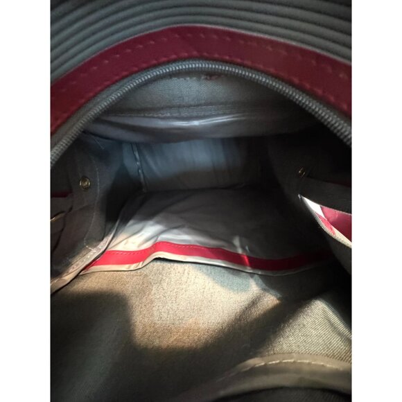 Vintage Zotos Travel Shoulder Bag With Mauve/Pink Trim & Adjustable Strap - Picture 13 of 13